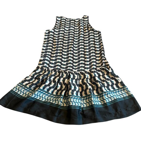 Cotelac Fun Print Fit N Flare Dress Sleeveless Shift Satin Bohemian Size 6 Women - Picture 7 of 12